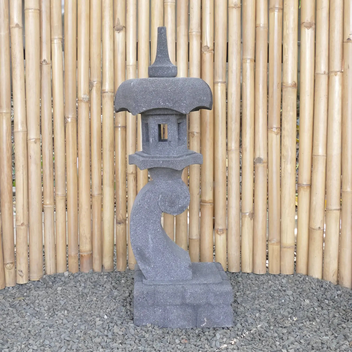  Product image 7 of the product “Japanese style Garden Lantern, made from Andesit Stone. Multipart. 90 cm Height, Roof is 30 cm width. ”